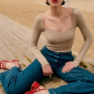 Sezane Maha Jumper Sandstone NWT size M